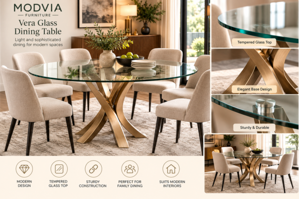 Vera Glass Dining Table